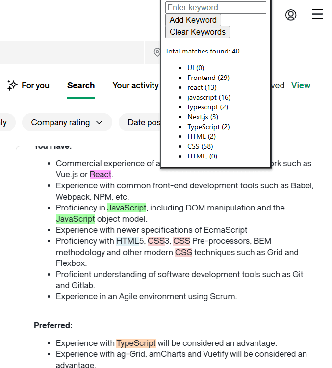 Keyword Highlighter