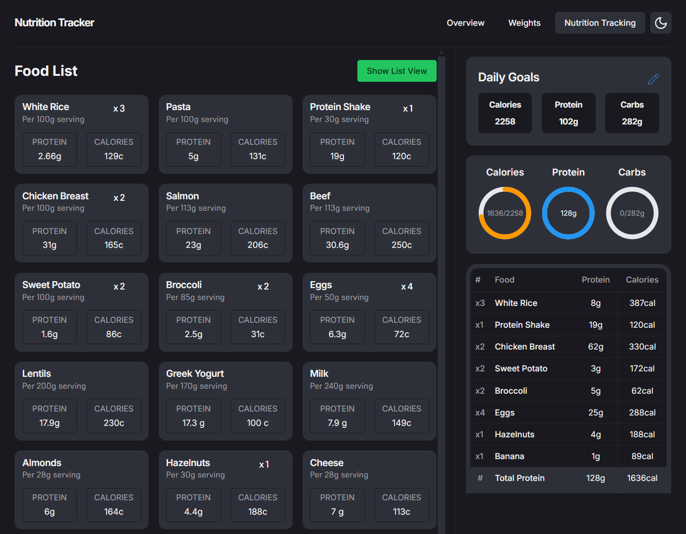 Nutrition Tracker