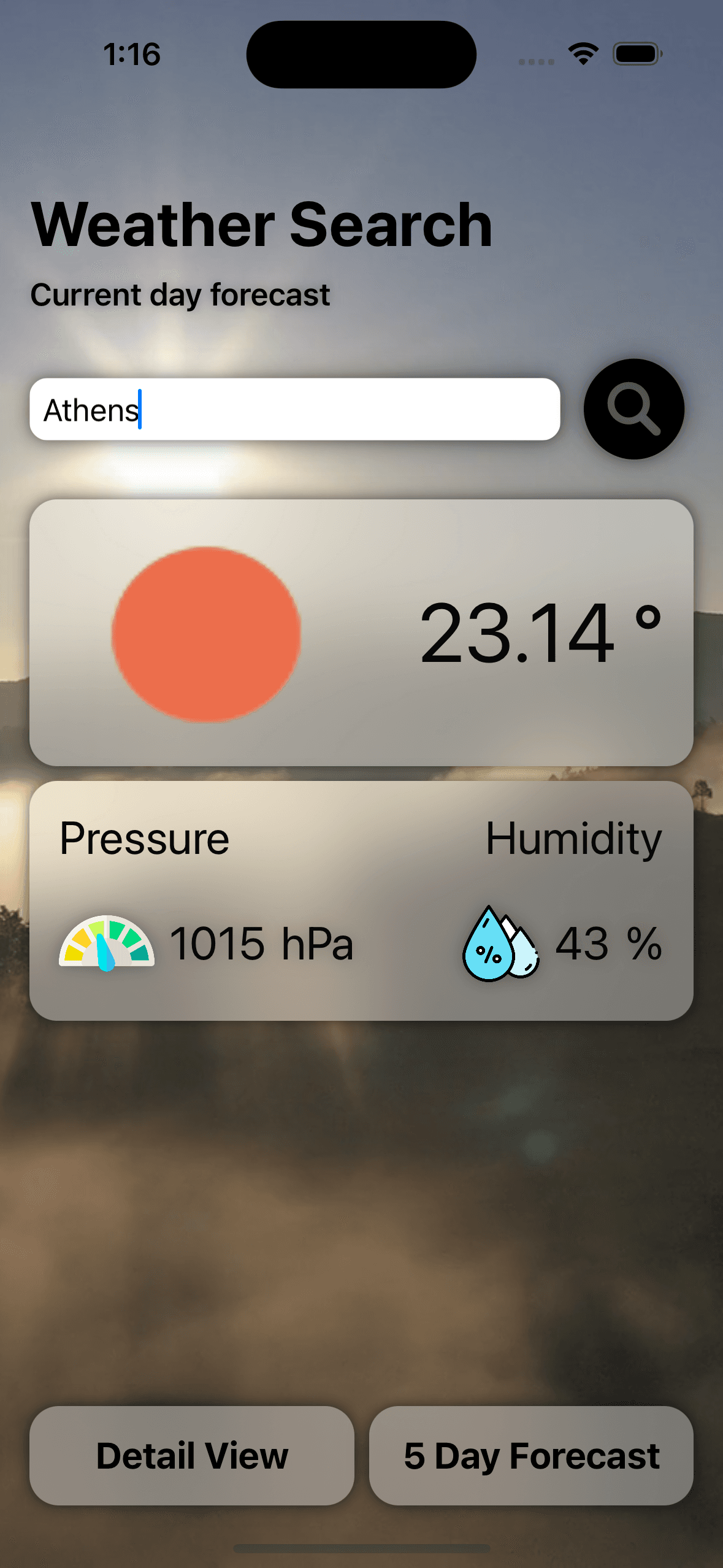 iOS Weather App